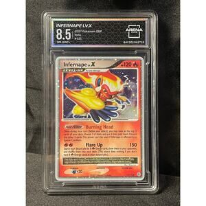 2007 Infernape LV. X #121 Pokémon Diamond & Pearl ArenaClub Graded NM-MINT+ 8.5